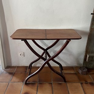 19Th Century Mahogany Folding Coach...