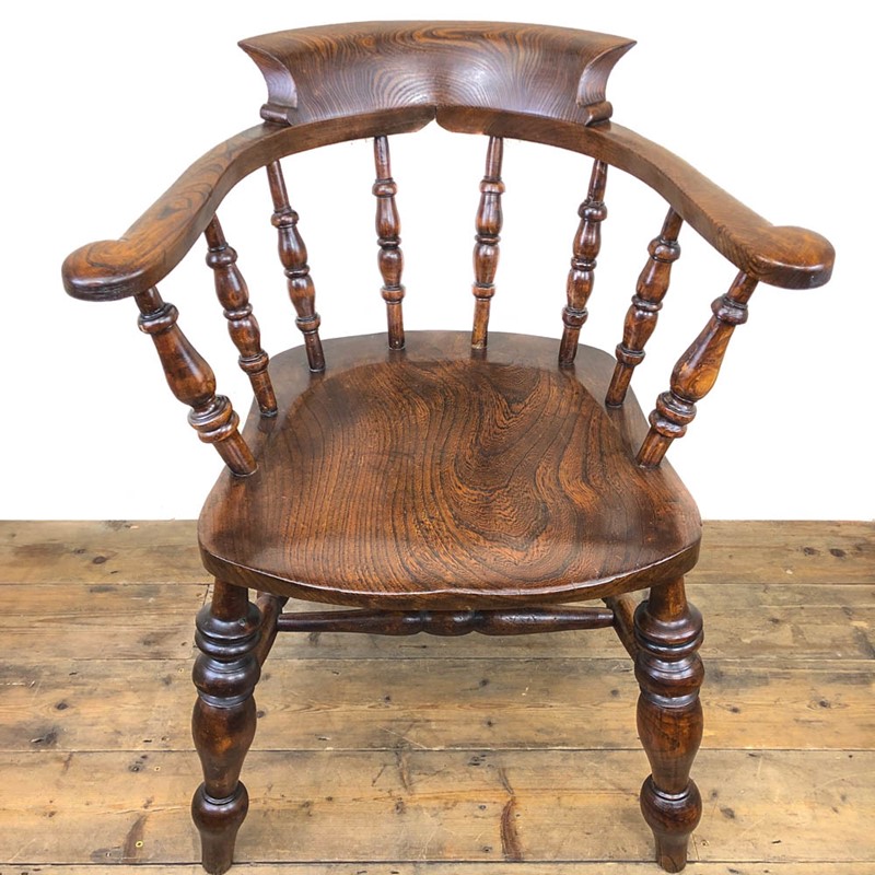 Antique Smoker’s Bow Chair or Captain’s Armchair-penderyn-antiques-m-13502-main-638019538316384201.JPG