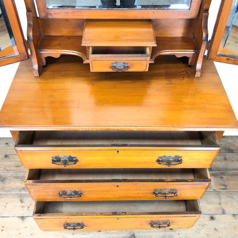 Antique Satin Walnut Dressing Table Chest-penderyn-antiques-m-22084-main-637956348469100345.JPG