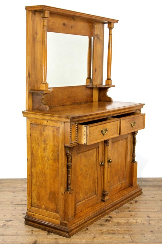 Antique Oak and Pine Sideboard with Mirror Top-penderyn-antiques-m-3651-antique-oak-and-pine-sideboard-with-mirror-top-8-main-637957278086175077.jpg