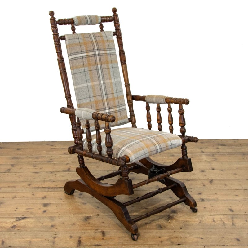 Antique American Rocker Rocking Chair-penderyn-antiques-m-3729-antique-reupholstered-american-rocking-chair-1-main-637959089113645140.jpg
