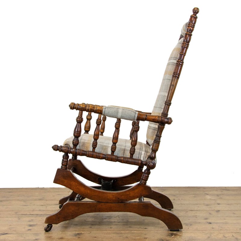 Antique American Rocker Rocking Chair-penderyn-antiques-m-3729-antique-reupholstered-american-rocking-chair-4-main-637959089188830405.jpg