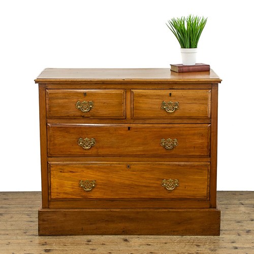 Antique Satin Walnut Chest Of Drawers