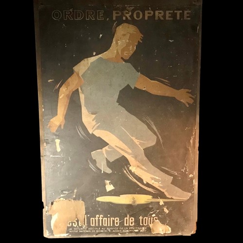 Wooden Backed Advertisement Poster