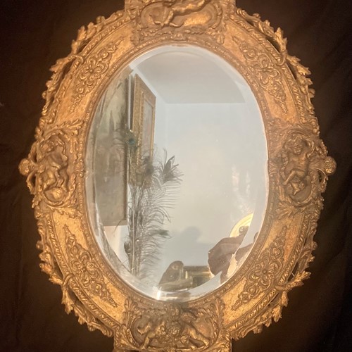 Beautiful Gilt Spanish Putti Mirror 