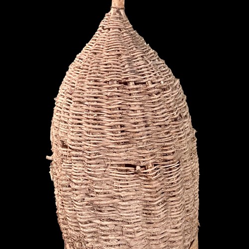 Antique Wattle And Daub ,Willow Bee Skep