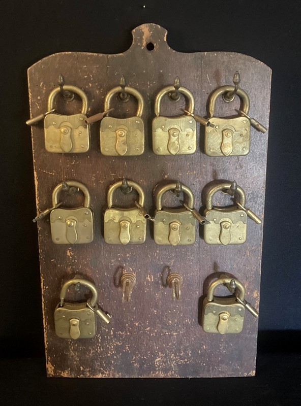 Brass pad locks on wooden shop board-pretty-blue-floral-382c5ed8-7a64-4a1c-9fe1-d52c7bfd1361-main-637941821890275937.jpeg