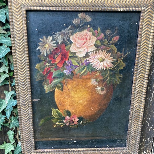 Antique Oil On Canvas