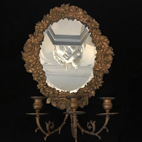 French Repousse Mirror