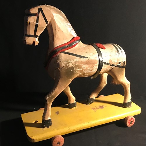 Antique German Pull Horse