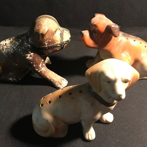 Antique Spanish Porcelain Tapers