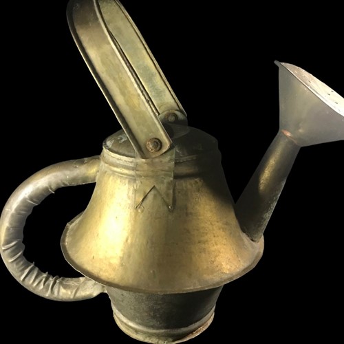 Large brass watering can 