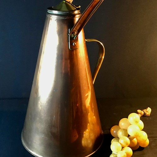 W.A.S.Benson Copper Porcelain Lined Jug