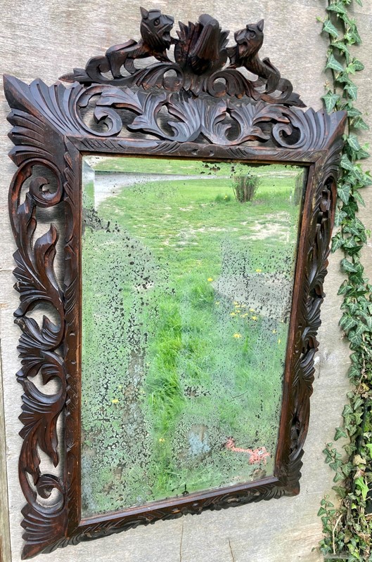 19th century wooden overmantle  mirror-pretty-blue-floral-a12b4fde-e0b3-424a-b888-1013a0decbc3-main-637863393667084031.jpeg