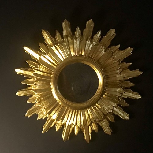 Large gilt sunburst mirror