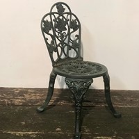 Miniature bronze garden chair