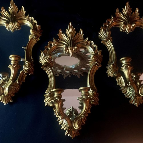 Trio of wall mirrors
