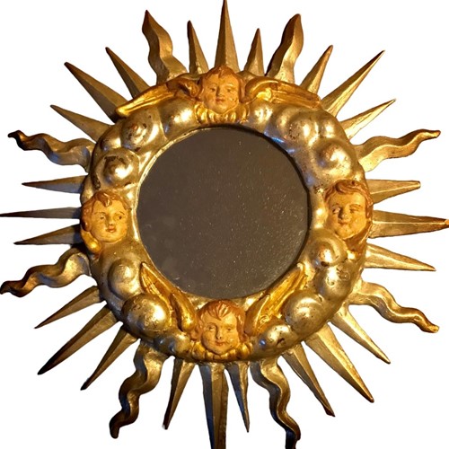 17Th Century Wooden Carved Sakral Mirror
