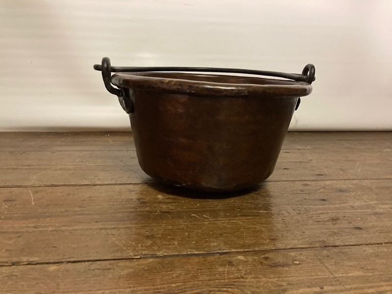 Antique French copper hanging pot-pretty-blue-floral-eed6cda0-af91-4910-81ae-847a53341999-main-637360309993975901.jpeg