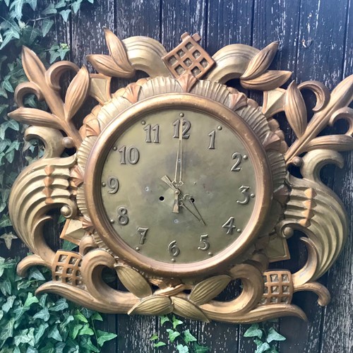 Large Wooden Framed French Clock