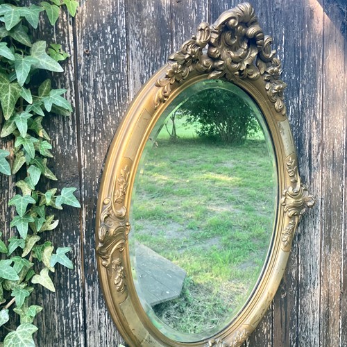 Wooden framed charming mirror