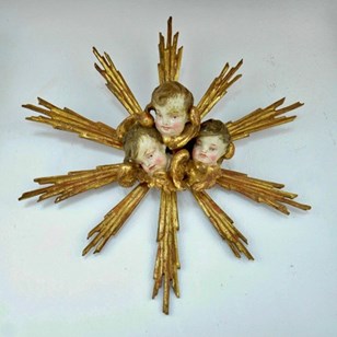 Giltwooden Strahlenkranz 