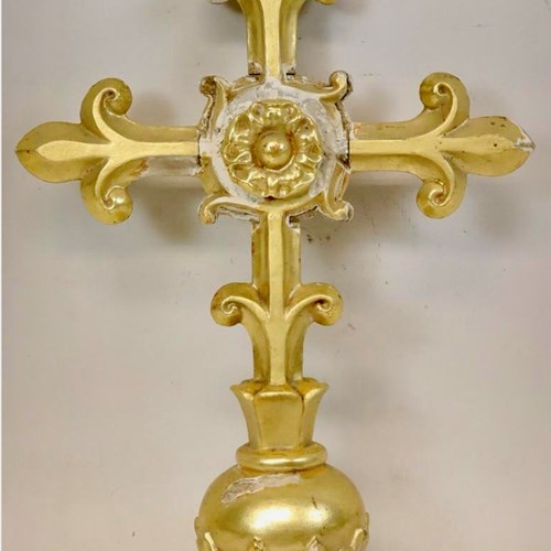 Giltwooden Procession Crucifix