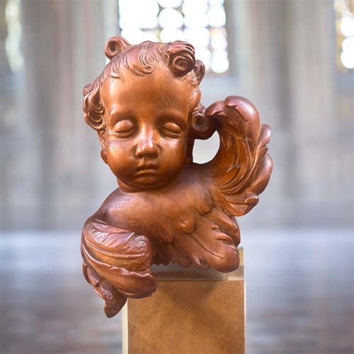 Large Wooden Putti
