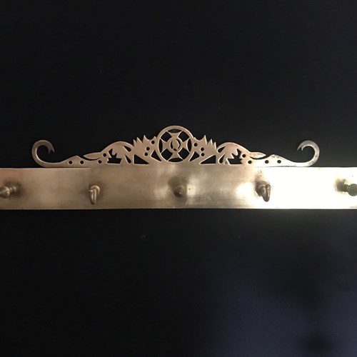 Brass Kitchen Utensil Hanging Rack