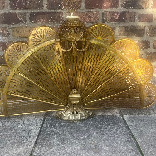 Peacock Brass Fire Screen 