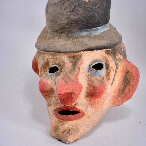 Papier-Mâché Carnival Head. Detective 1900