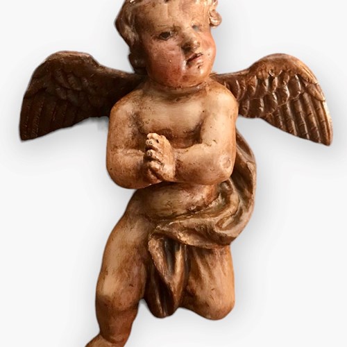 Carved Wooden Putti