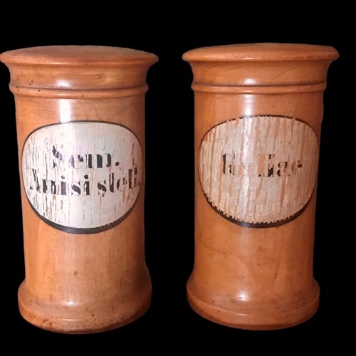 Wooden Apothecary Jars