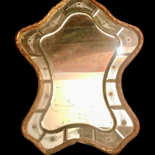 Gilt Wooden Framed Venetian Mirror