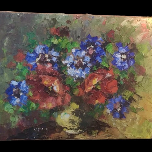 Impasto Painted Flowers