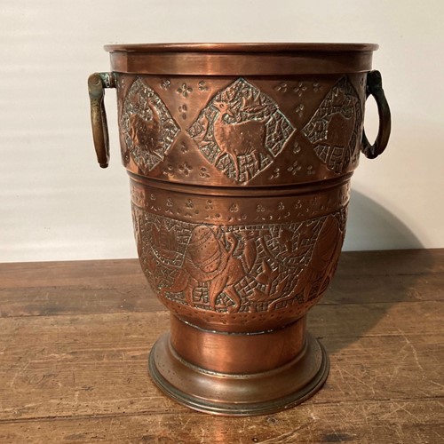 Arts And Crafts Copper Champagne Cooler 