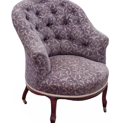 Antique 19Th Century Victorian Ladies Tub Bedroom Chair – Fine Quality