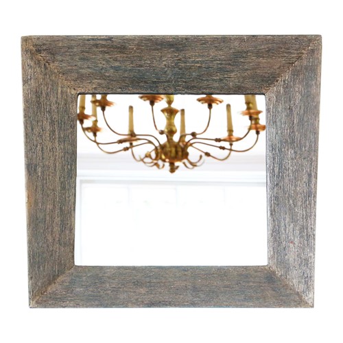 Retro Distressed Blue Overmantle Wall Mirror
