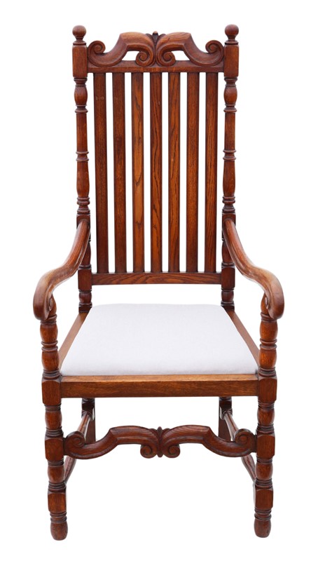 Oak armchair elbow desk chair Charles II style-prior-willis-antiques-7933-1-main-637645564185539150.jpg