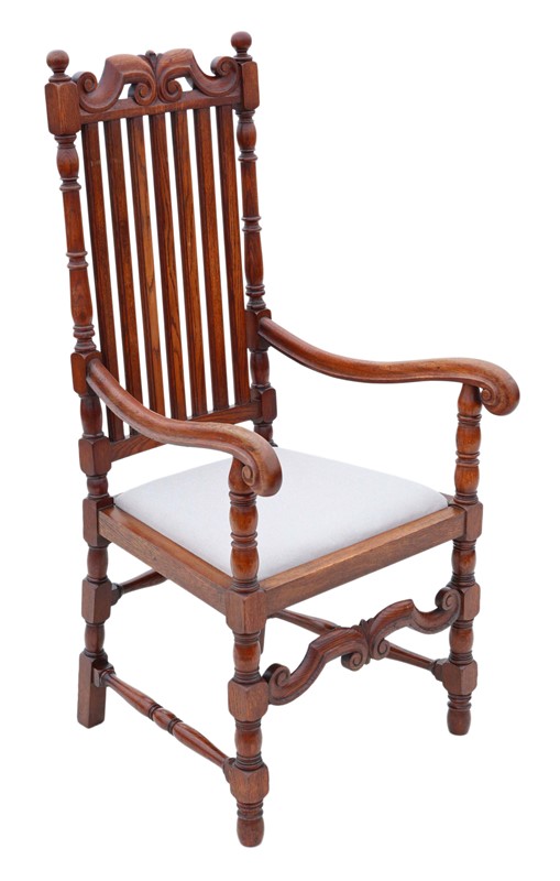 Oak armchair elbow desk chair Charles II style-prior-willis-antiques-7933-5-main-637645564374761326.jpg