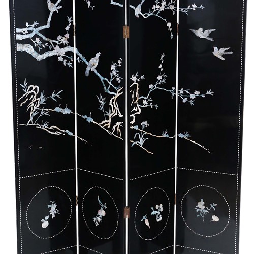 Antique Quality Chinoiserie Screen Room Divider