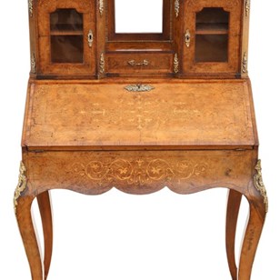 Antique 19Th Century Burr Walnut Bo...