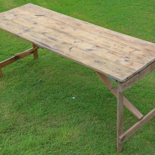 Antique Vintage Trestle Kitchen Refectory Garden 6' Dining Table