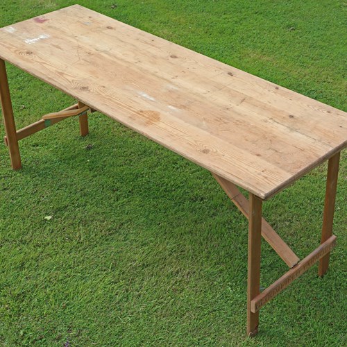 Antique Vintage Trestle Kitchen Refectory 6' Garden Dining Table