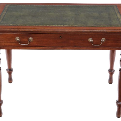 Antique Late 19Th Century Mahogany Writing Side Dressing Table Desk