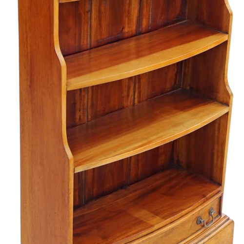 Antique Vintage Late 20Th Century Large Mahogany Waterfall Bookcase