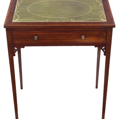 Antique Quality C1900 Inlaid Mahogany Ladies Writing Table Desk Side Dressing