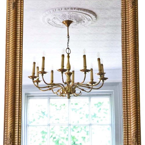 Antique Large Gilt Overmantle Wall Mirror 19Th Century – High-Quality