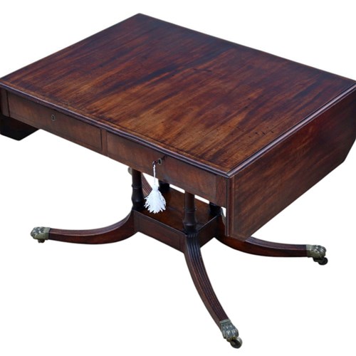  Antique C.1825 Regency Mahogany Pedestal Sofa Or Dining Table – Fine Quality 19