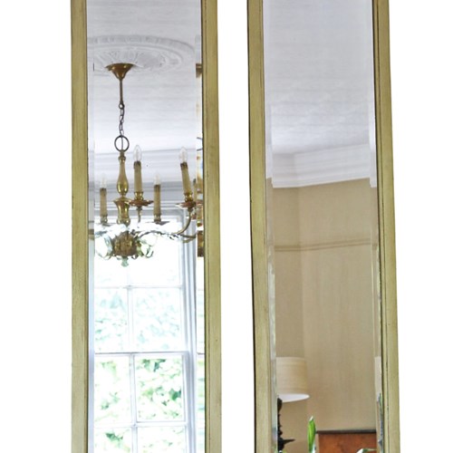 Antique C.1910 Pair Of Large Gilt Wall Mirrors